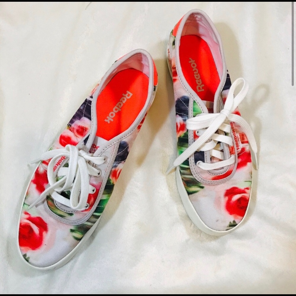 Reebok Floral Tennis Shoes